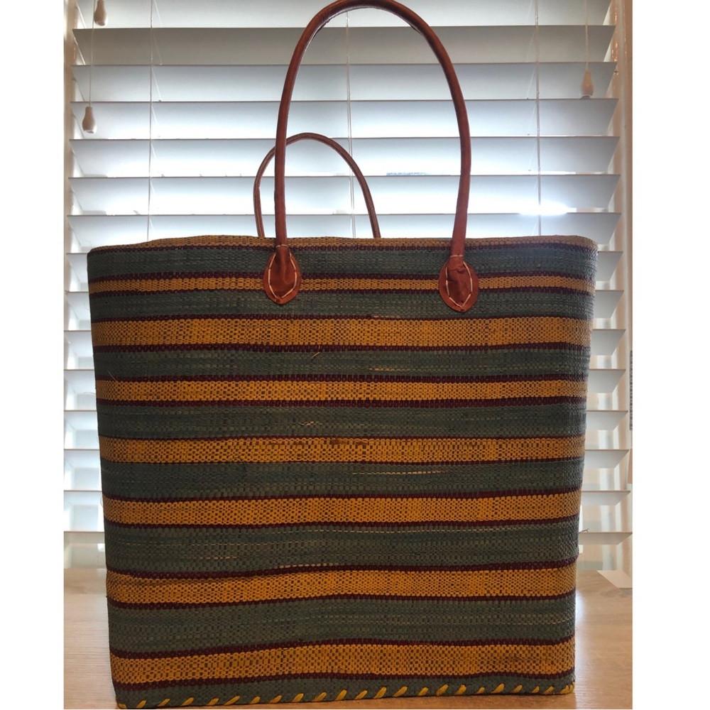XL Striped Beach Bag